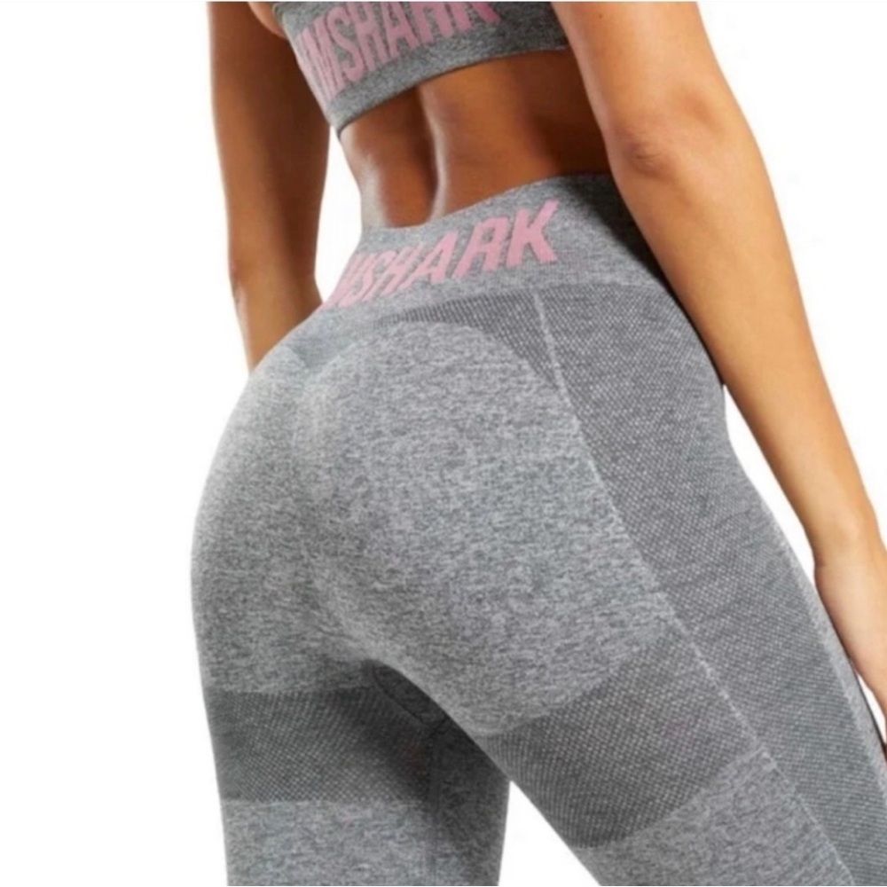 Gymshark Flex Seamless Leggings with Pink Logo